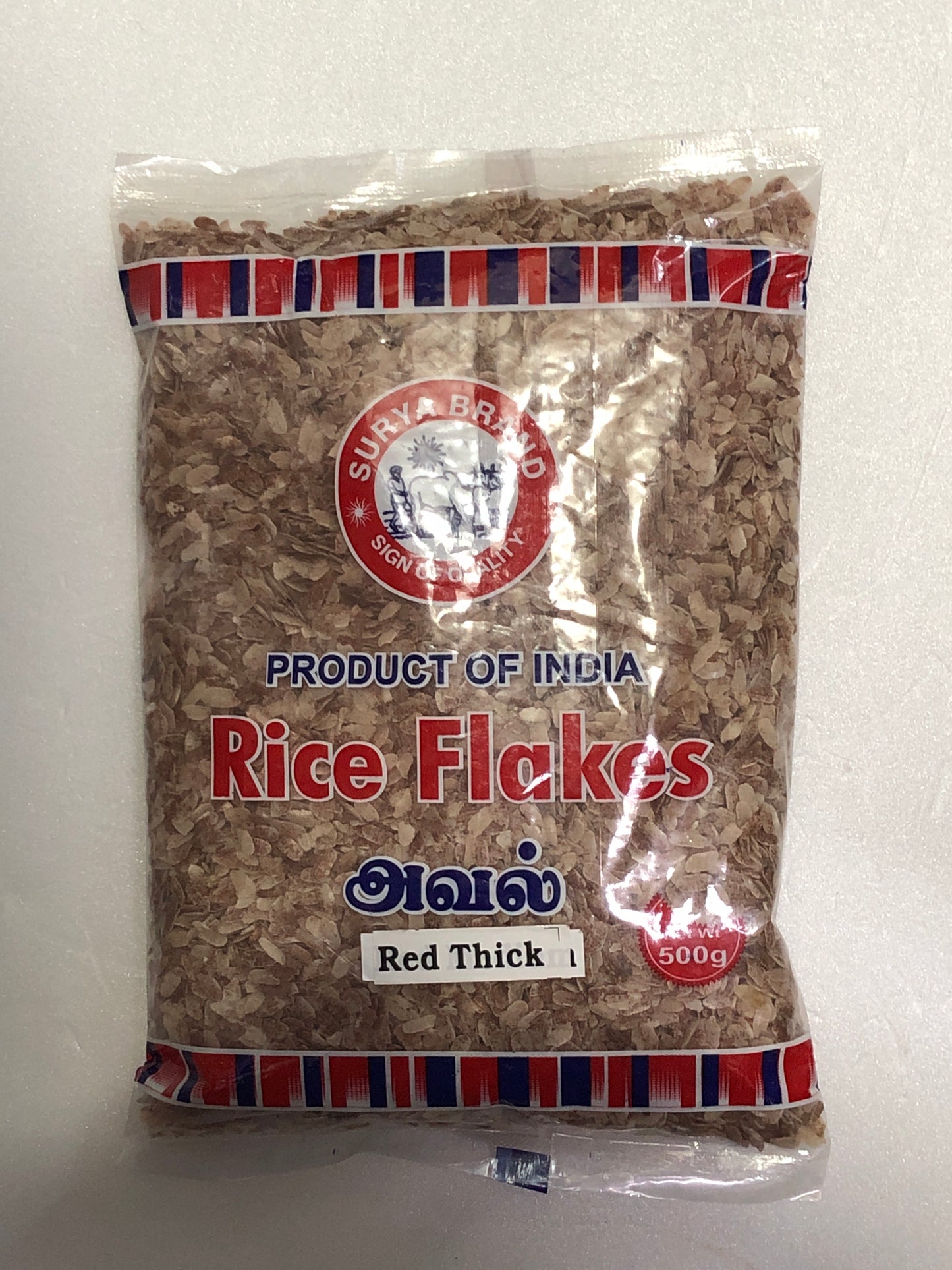 SURYA BRAND RICE FLAKES RED THICK 500gm