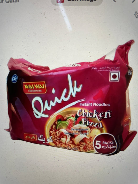 WAI WAI  QUICK PIZZA  75GM  X 5 PKT 350gm