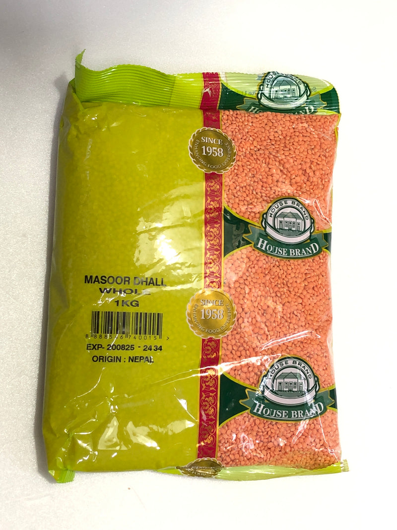 MASOOR DHAL WHOLE 1KG HB, NEPAL