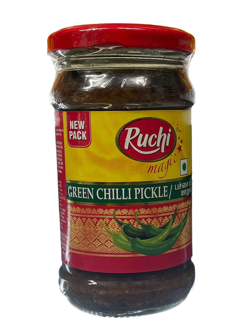 RUCHI GREEN CHILLI PICKLE 300 GM [HGOB34]