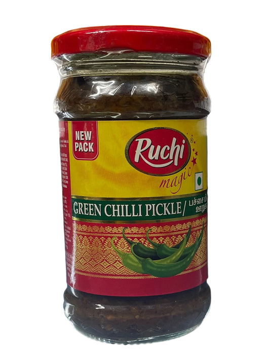 RUCHI GREEN CHILLI PICKLE 300 GM [HGOB34]