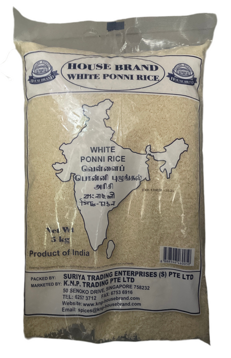 WHITE PONNIE RICE 5 KG HB
