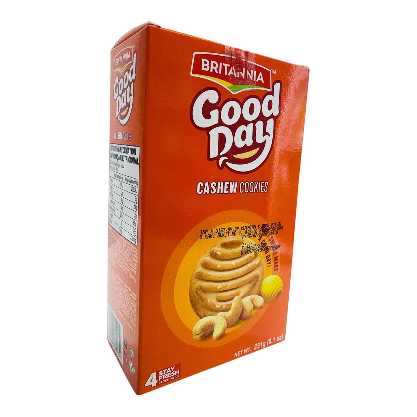 BRITANNIA GOOD DAY CASHEW COOKIES 231gm