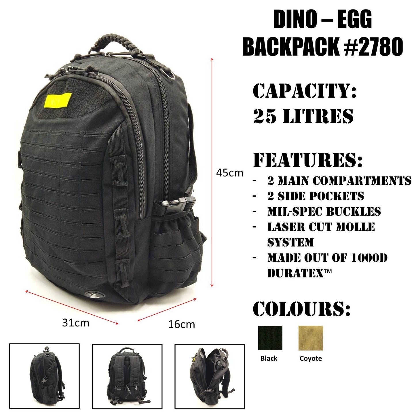 DINO-EGG BACKPACK #2780