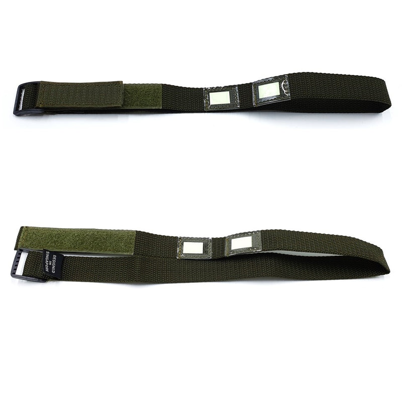 1" NYLON HELMET MARKER WITH BUCKLE, VELCRO & 3 RANGER EYE PATCH #3282G