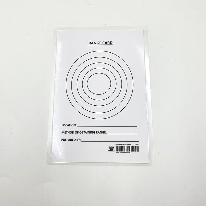 A5 ROUND RANGE CARD (SECTION RANGE CARD) #3102