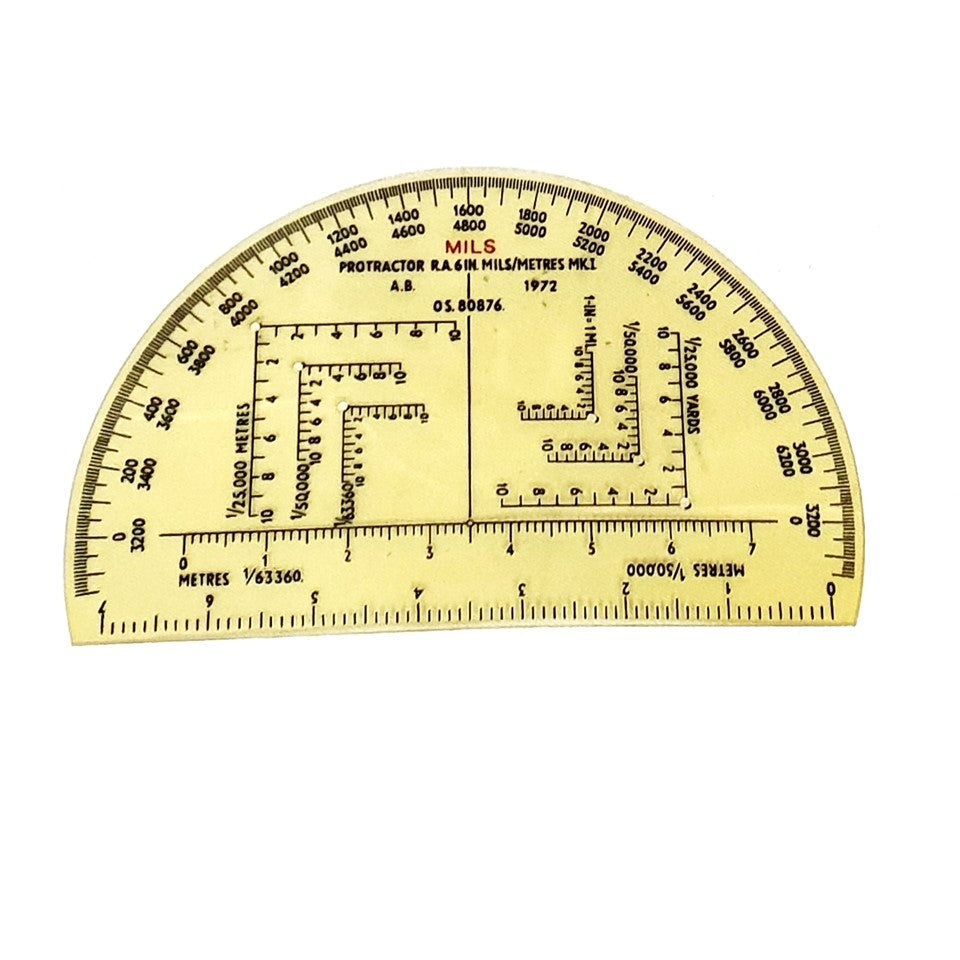 SMALL SEMICIRCULAR MAP READING PROTRACTOR — Parisha Mart