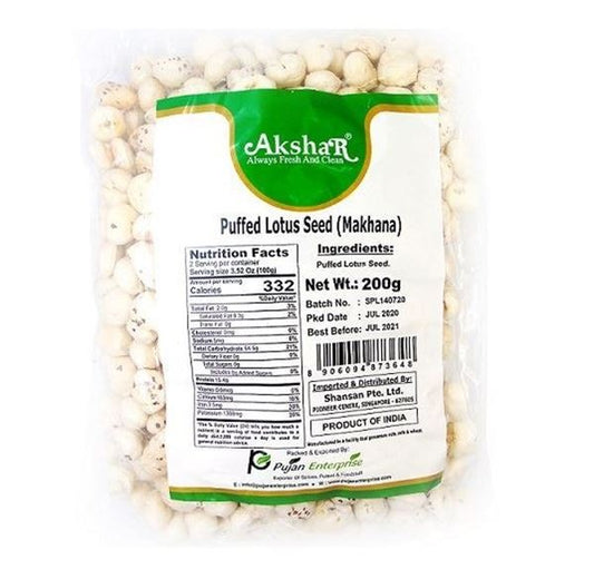 Akshar Puffed Lotus Seed Makhana 100g