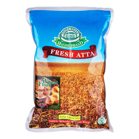 House Brand Fresh Atta Wheat Flour Fine Ground 1kg