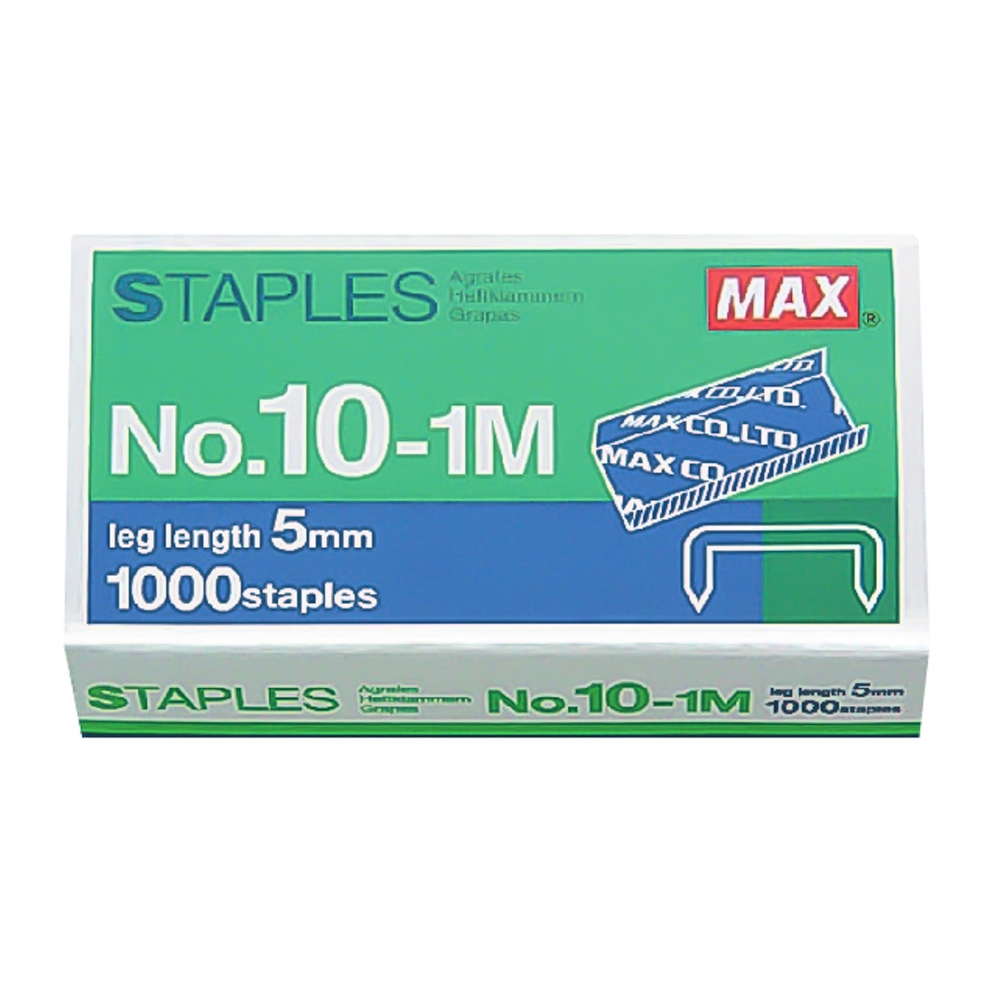 Max Staples No.10-1M 5mm 1000 Staples