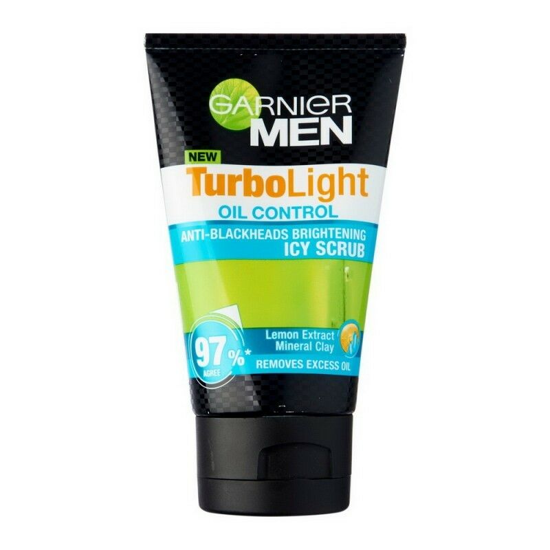 Garnier Men TurboLight Oil Control Anti Blackhead Brightening Icy Scrub 100ml